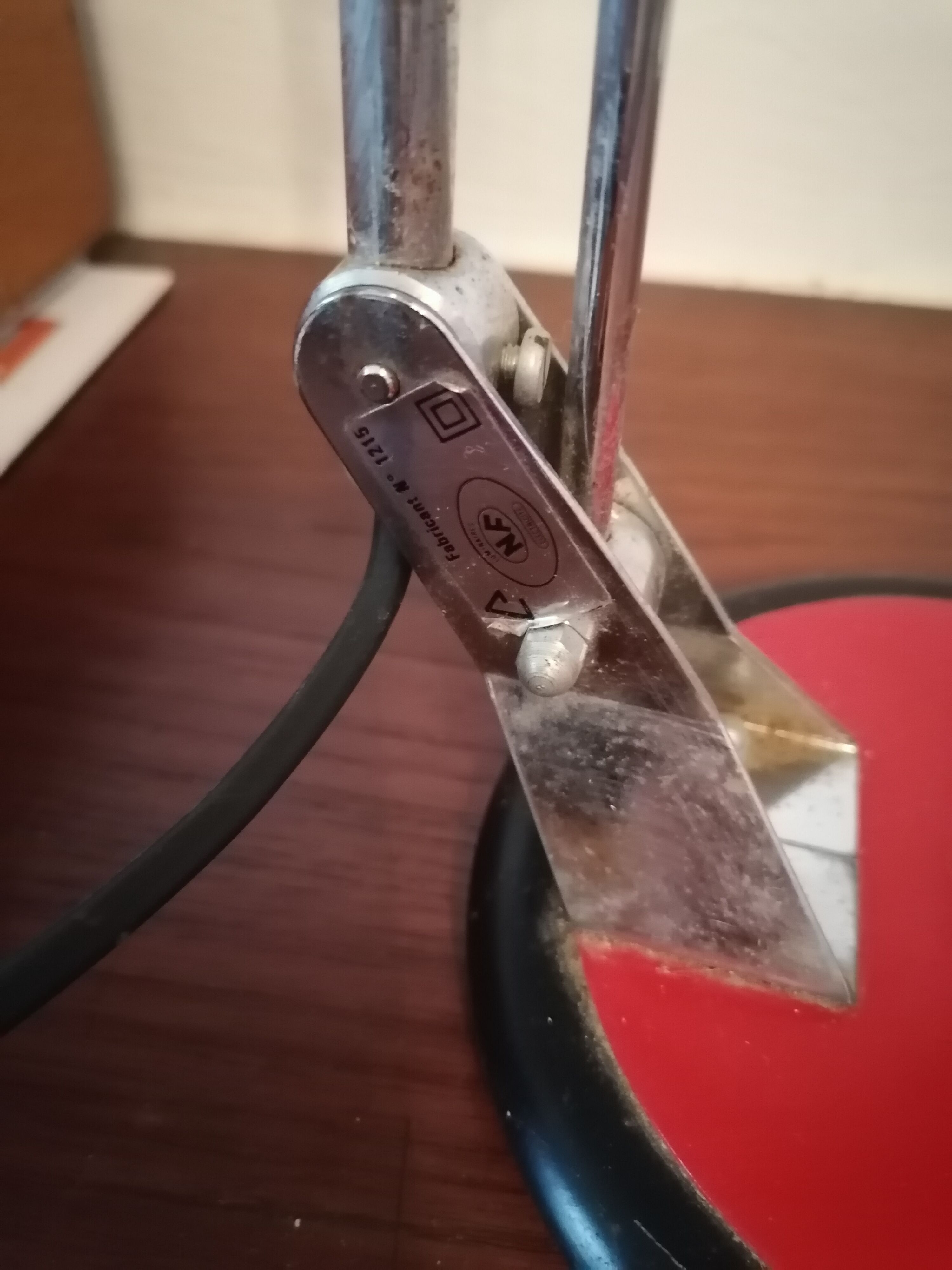 Vintage red black luminor style lamp