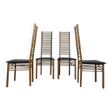 Ladder Back Dining Chairs, Italy, 1980, Set of 4