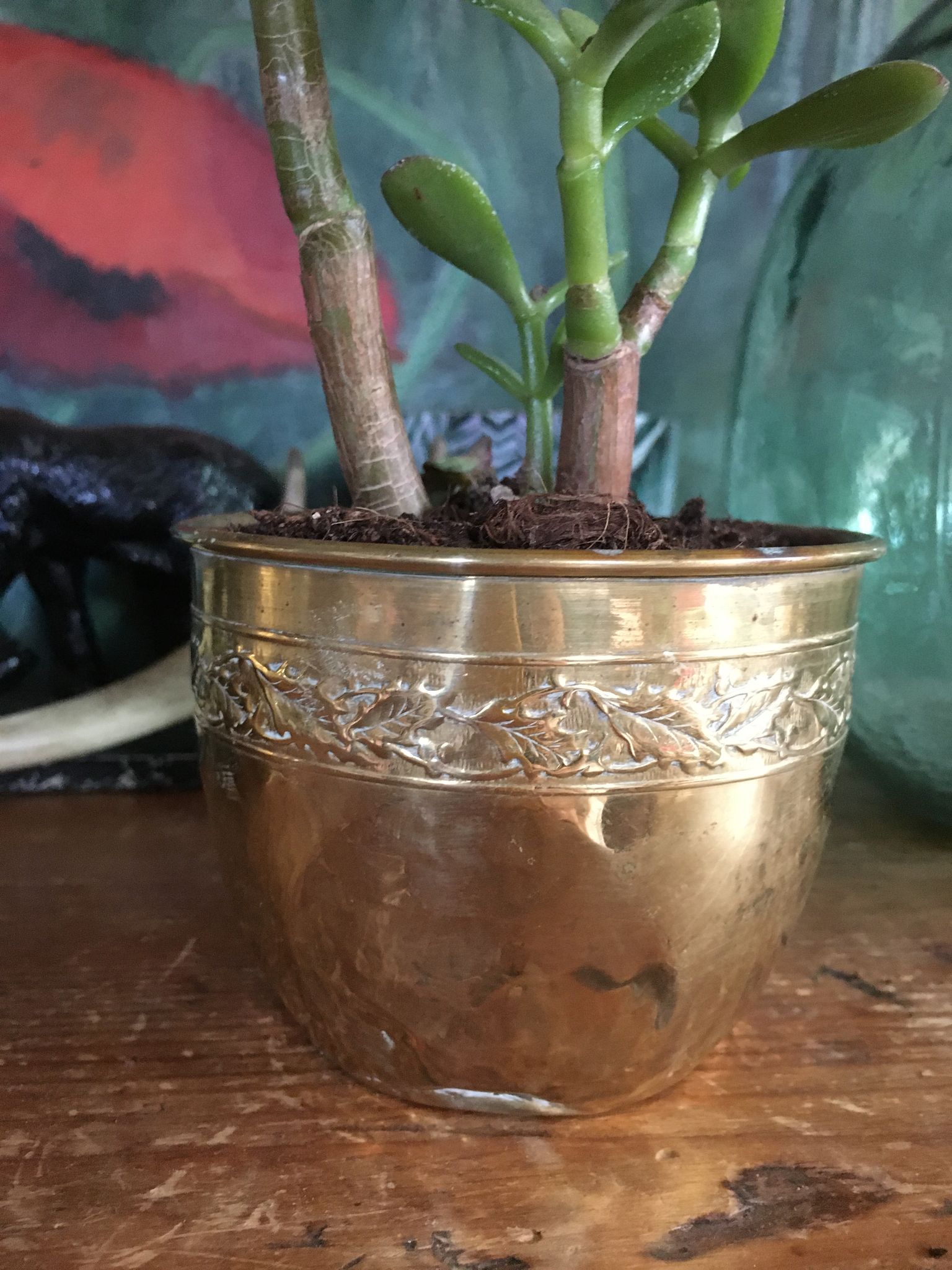 Cache pot en cuivre