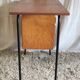 Bureau moderniste en métal et bois - années 60/70