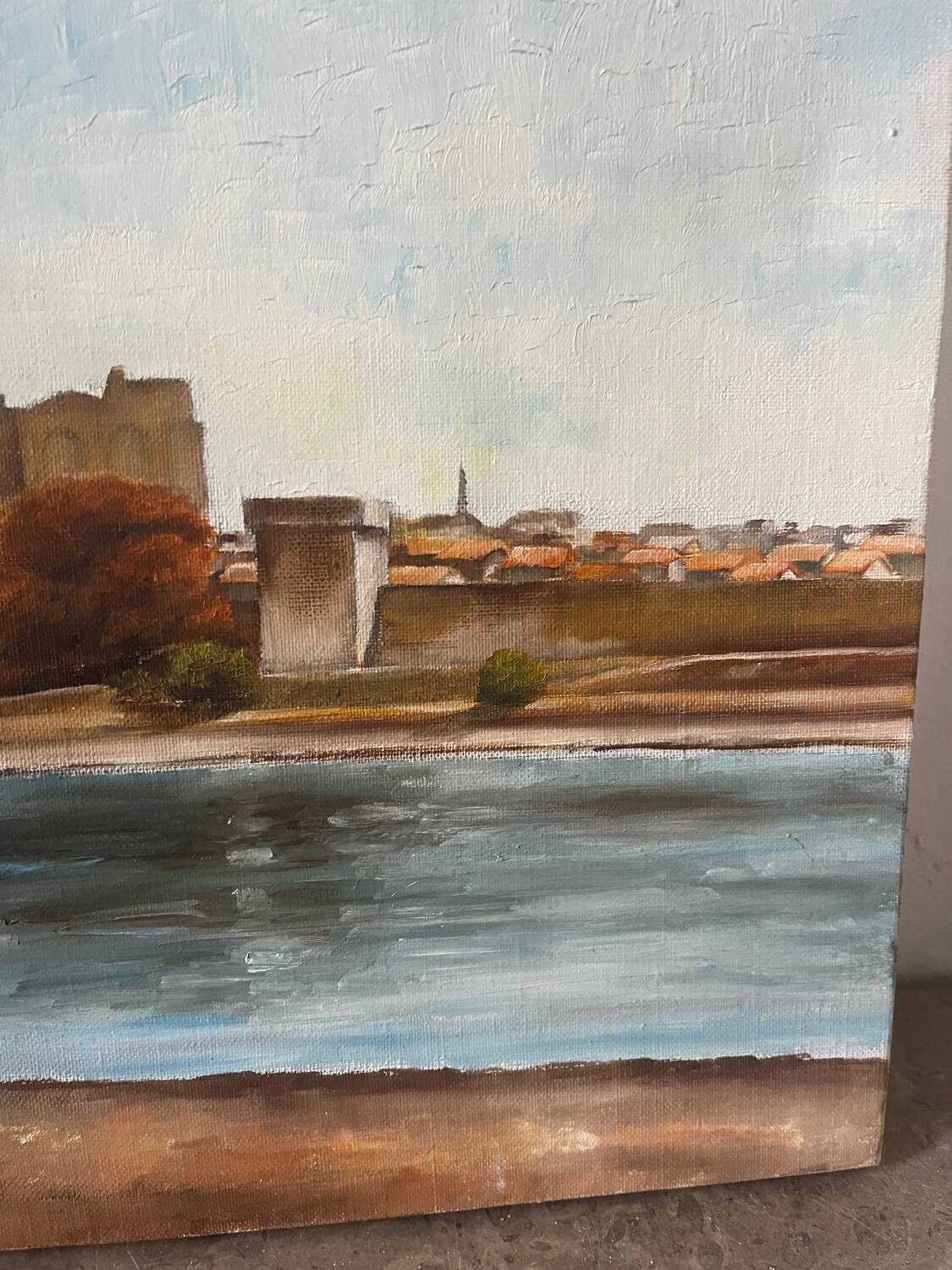 The Avignon Bridge, signed L. Baudoin, 1971