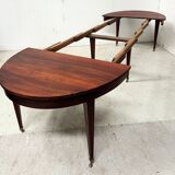 Louis XVI style bandeau table with 6 XIX century tapered legs.