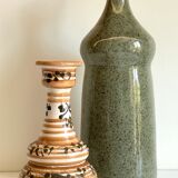 Duo VASES Ceramic sandstone Vintage craft