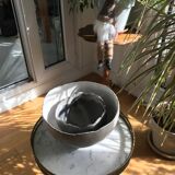Duo of raku bowls