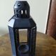 Navy blue metal candle lantern