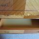 3-drawer chest of drawers - 60s - vintage - marquetry effect - spinning top feet