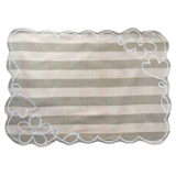 4 napperons roses vichy fleur