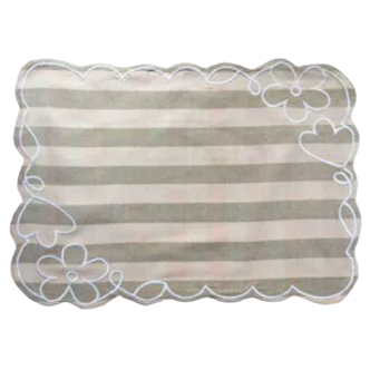 Vichy fleur placemat rose set of 4