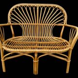 2-seater rattan sofa from the 70s