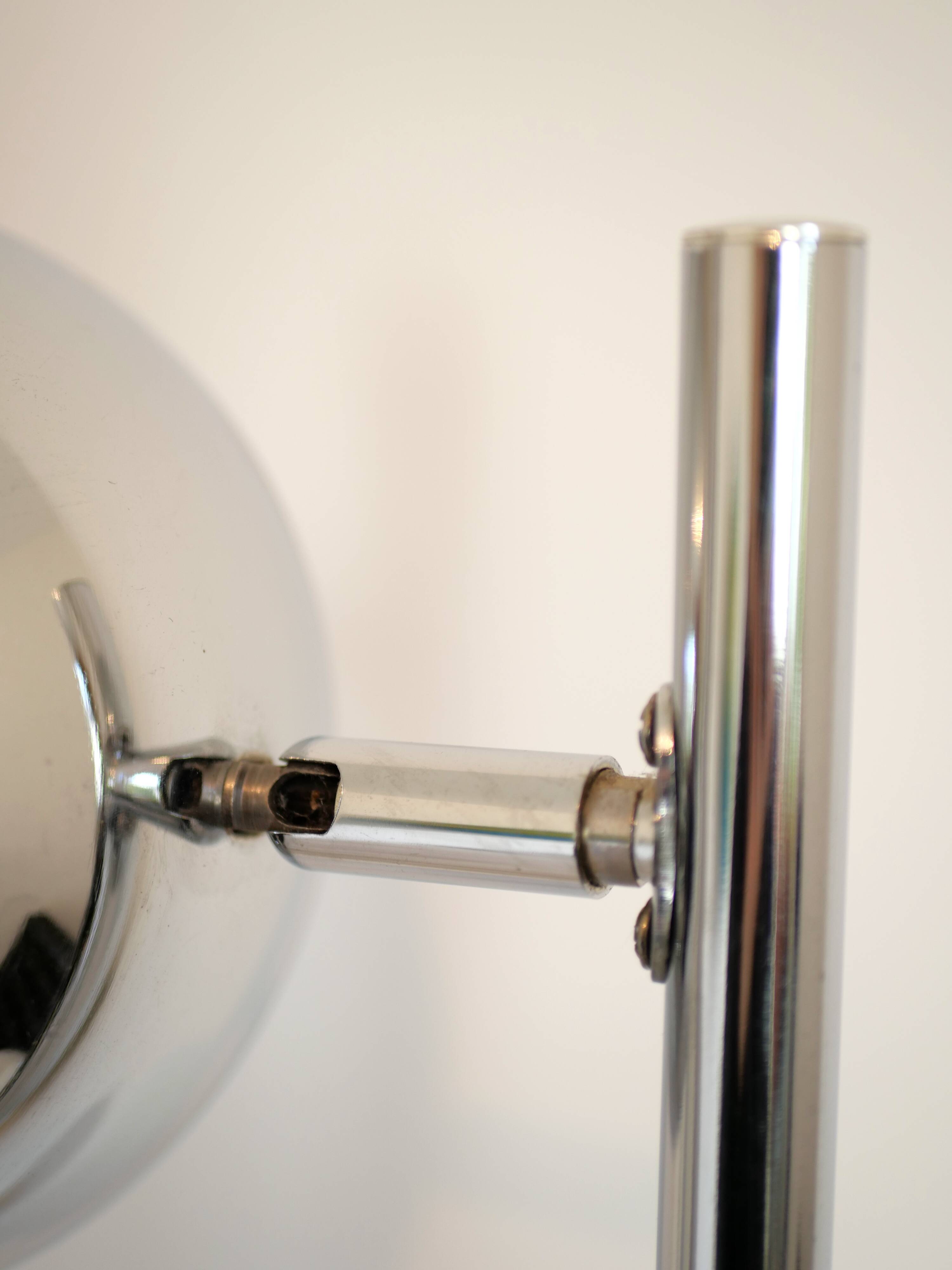 Lampadaire eyeball 2 feux en chrome