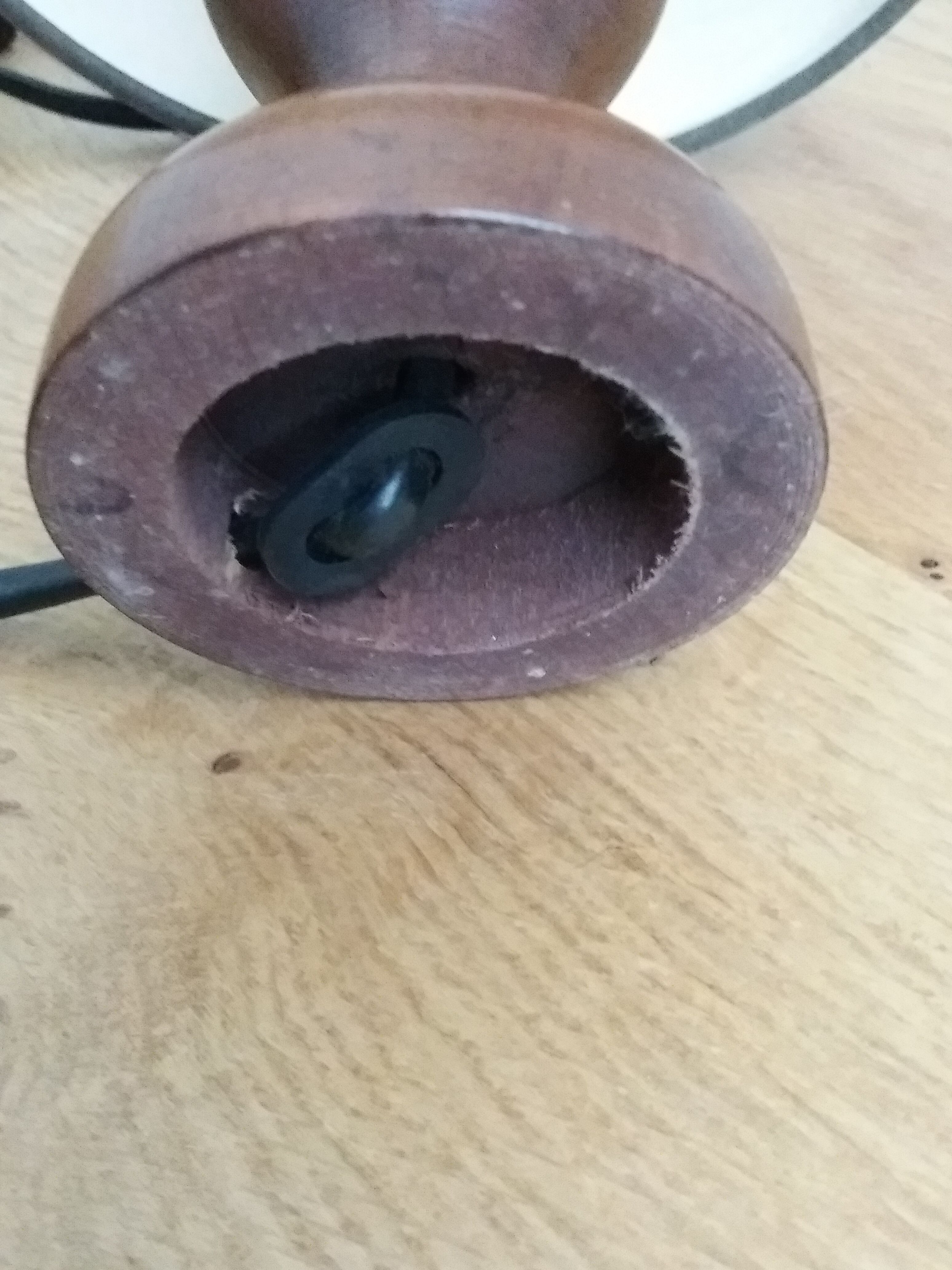 Bedside lamp turned wood