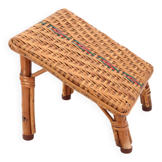 Wicker footrest, 50s