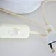 White glazed ceramic lamp, sleek design from the 60s/70s