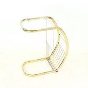 Side table in brass and glass, Italy, 1970.