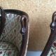 Pair of gooseneck gondola chairs