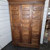 Old solid oak notary's cabinet