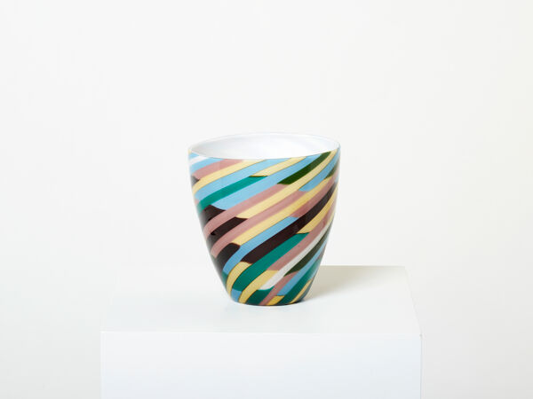 Laura de Santillana pour Venini vase verre soufflé Klee 1984