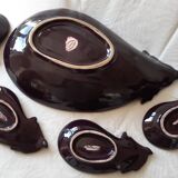 Service signed Vallauris, flat - 4 raviers, good condition