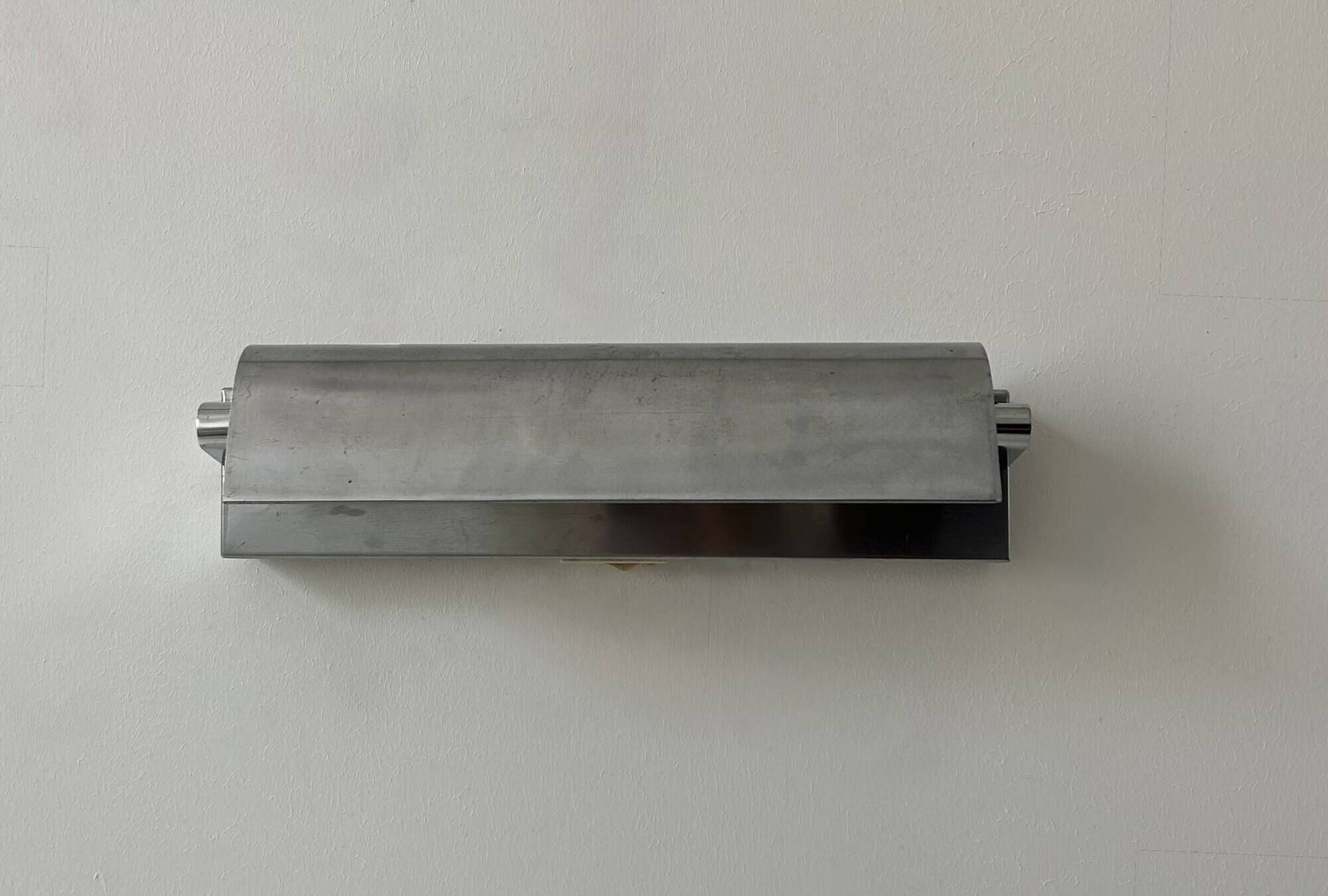 Vintage adjustable wall lamp, chrome-plated metal, modernist, France, 1940