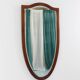Early Biedermeier Large Antique Pearwood Shield Wall Mirror, Vienna, 1820s