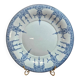Old flat plate Gien 1860-1871 – blue earthenware decoration – 19th century