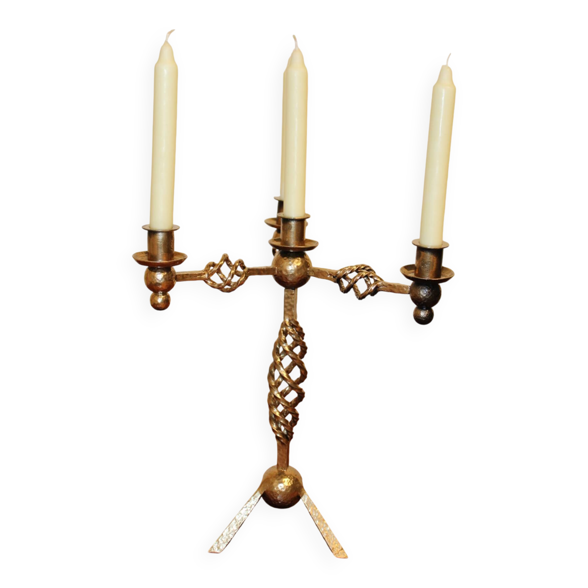 5-candle chandelier in gold-painted metal Denmark