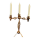 5-candle chandelier in gold-painted metal Denmark