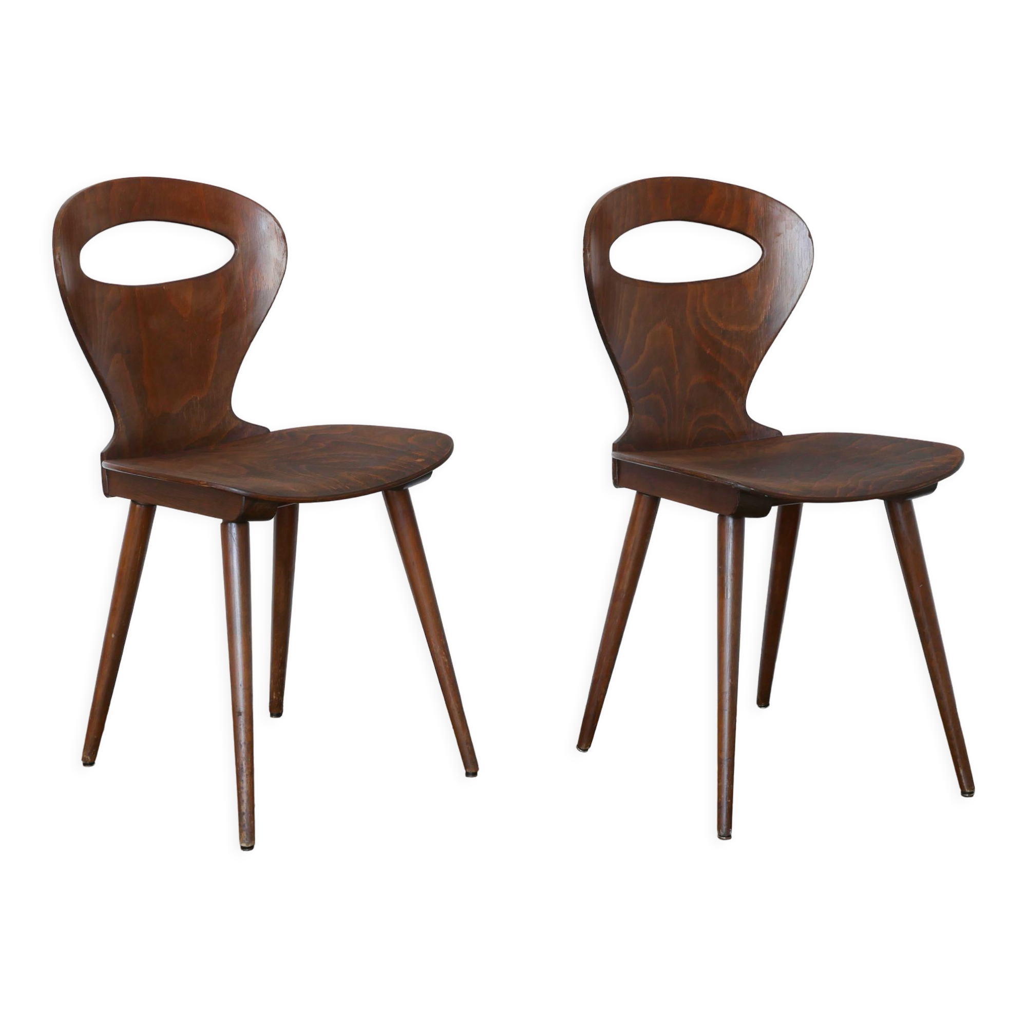 Suite of two Baumann Fourmi chairs