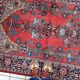 Antique Persian Kashan prayer handmade rug 131cm x 198cm 1920s - 1C1222