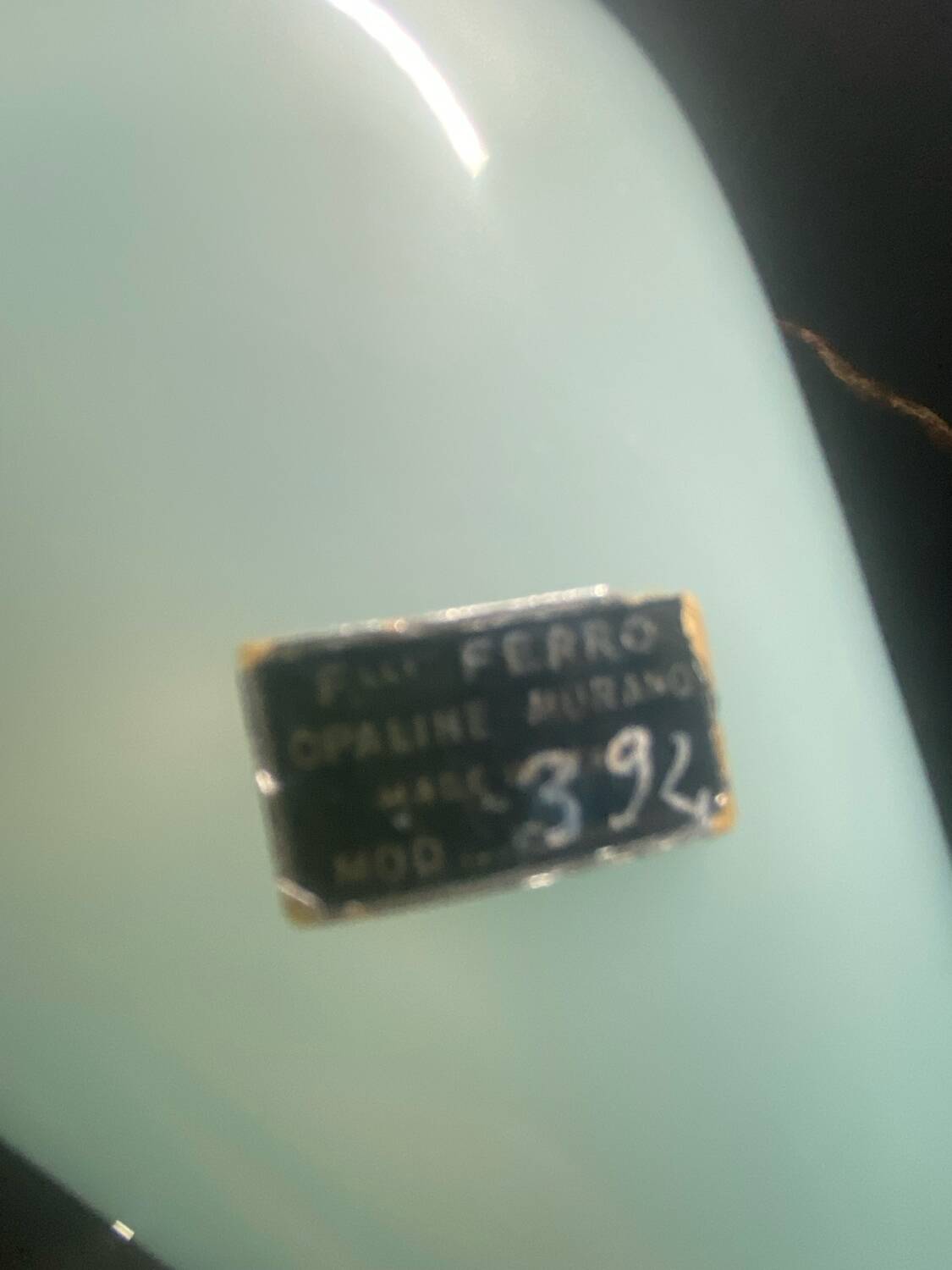 Vase en verre opalin de Murano – Fratelli Ferro, modèle 392, années 1950-70