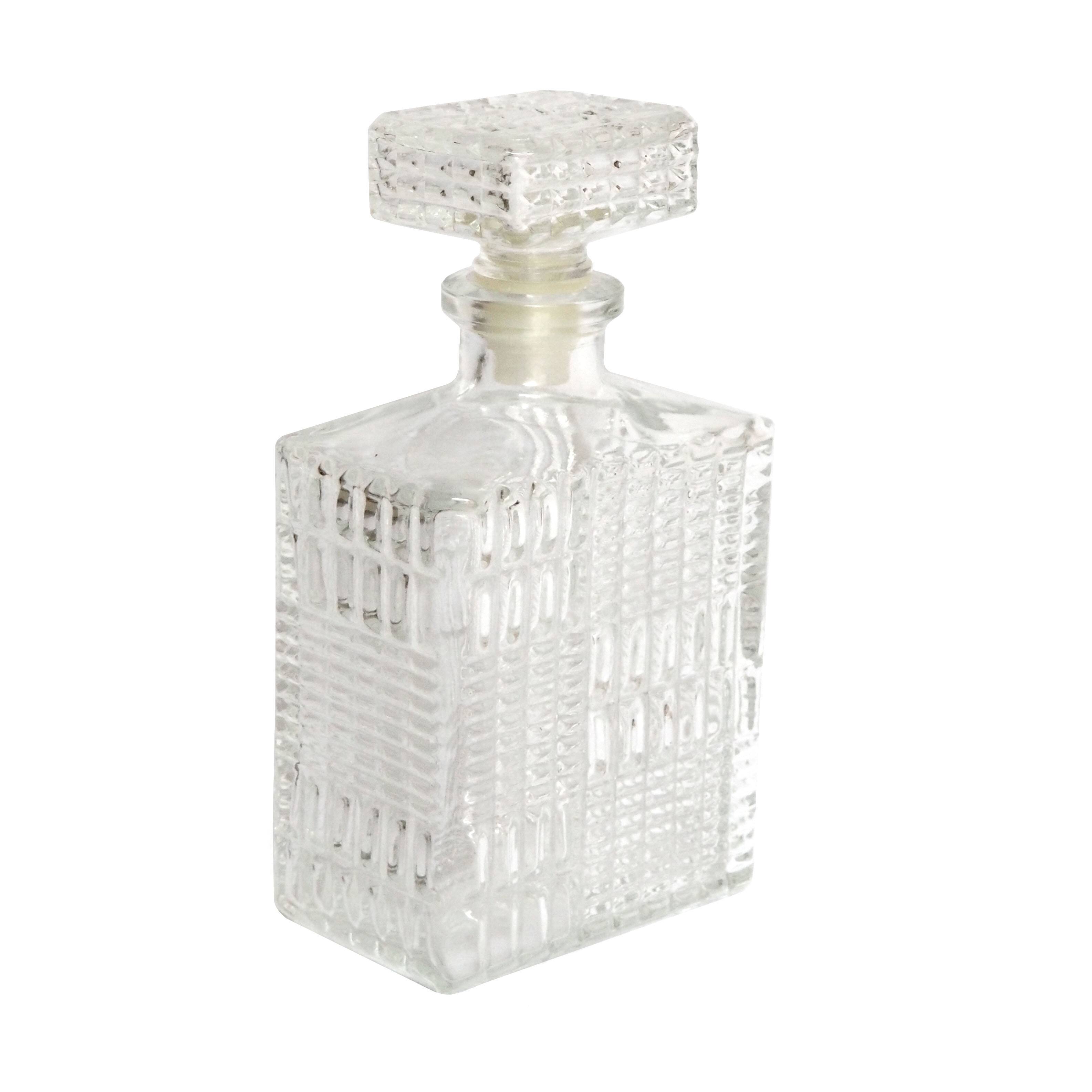 Rectangular whiskey decanter