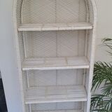 White rattan shelf