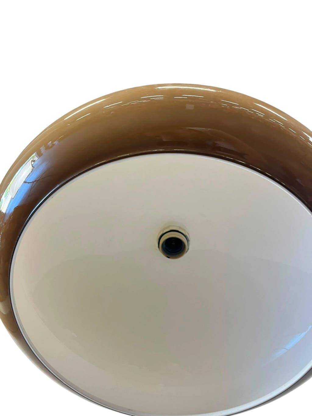 Vintage acrylic suspension/lustre in a futuristic UFO shape.