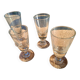 II. 4 verres XIXe siècle (absinthe) de hauteurs  différentes