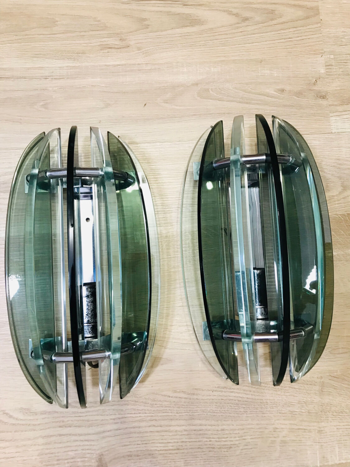 Pair of Veca wall lights