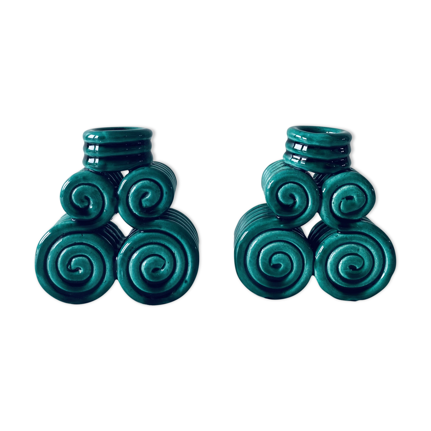 Pair of Vallauris candlesticks