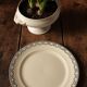 Round Dish Blue Iron Earth Salins Garlands Louis XVI