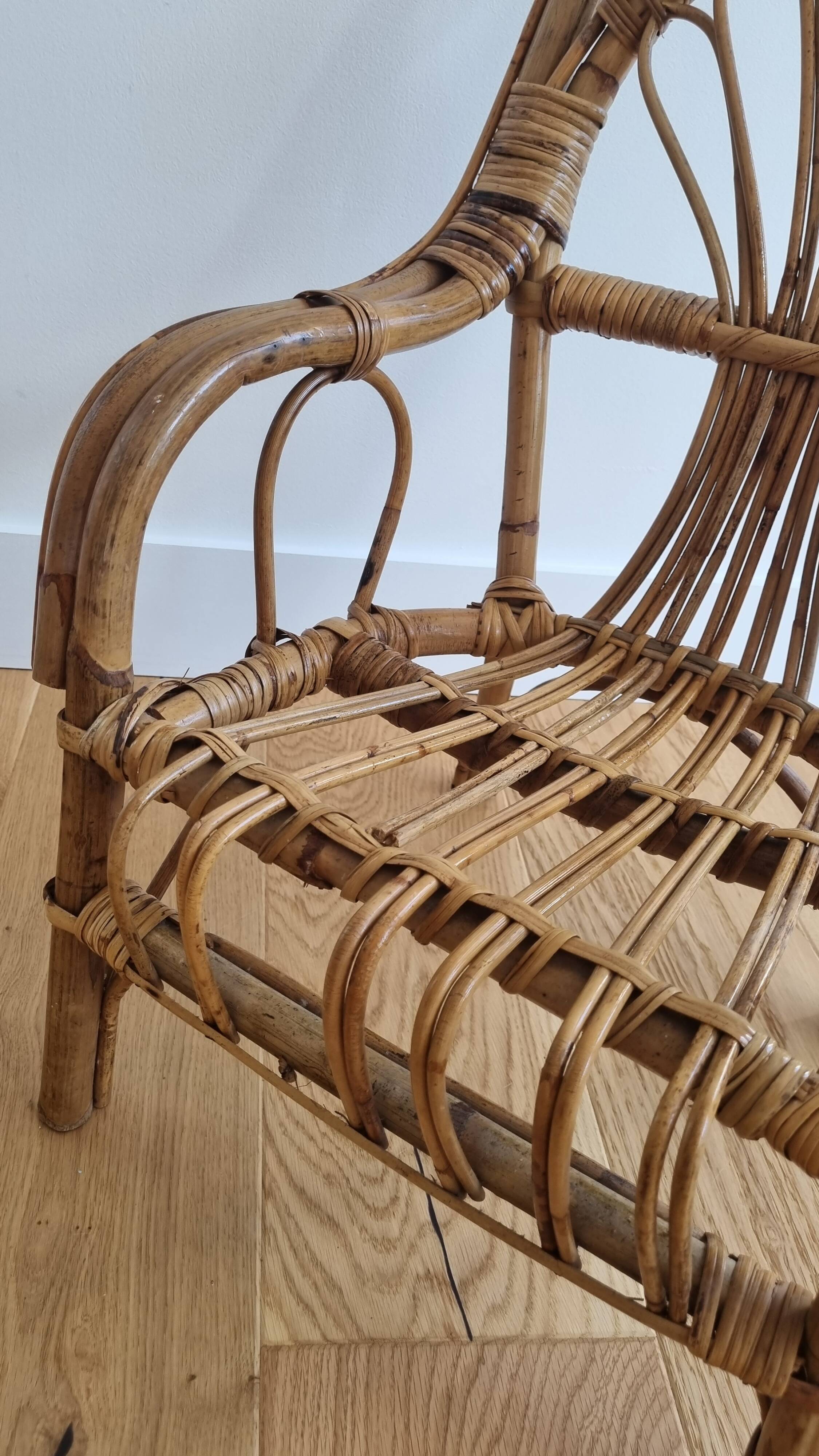 Fauteuil rotin enfant