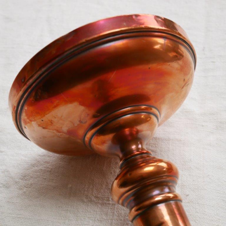 Copper candle holder