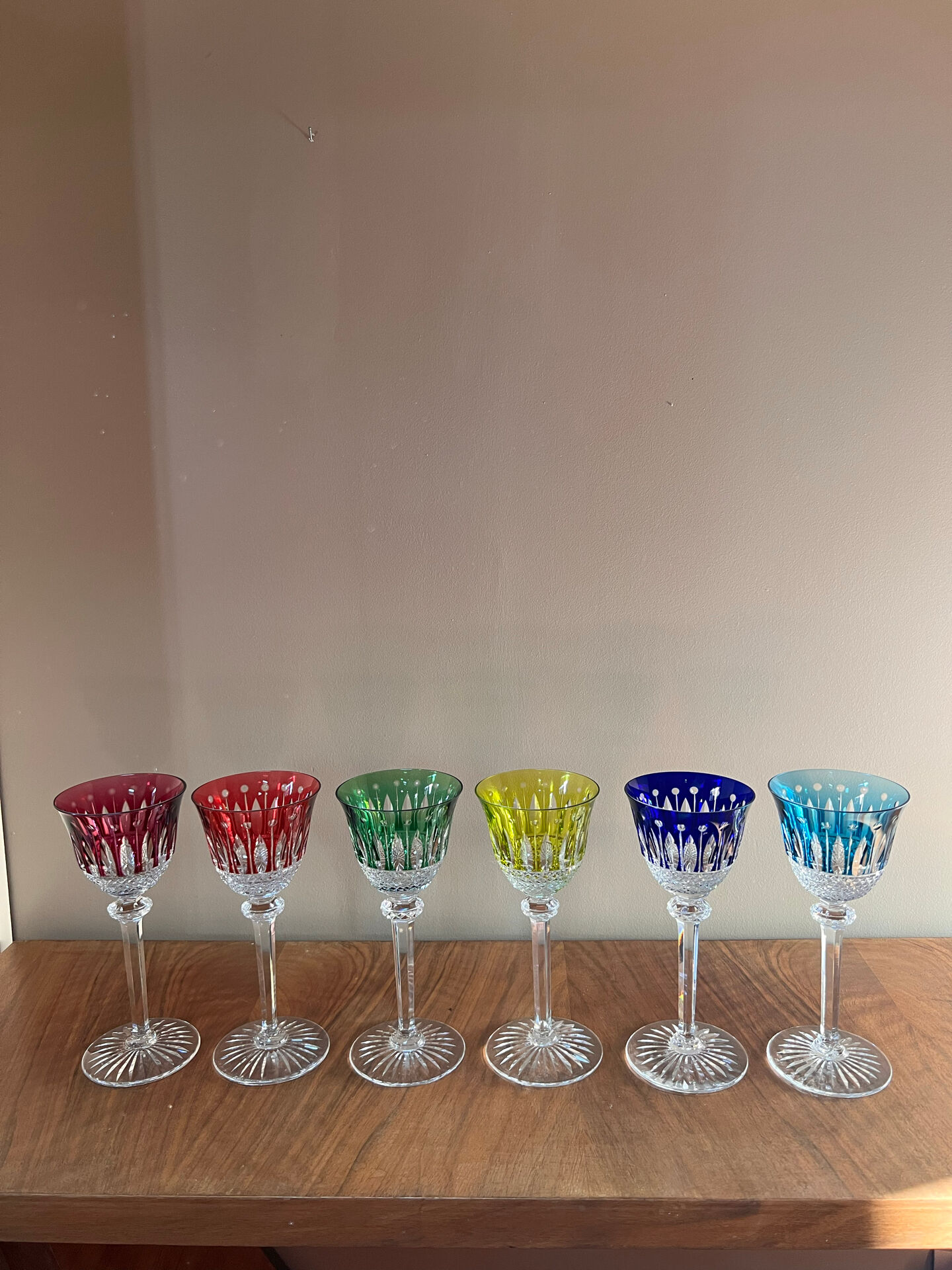 6 verres à vin en cristal Saint Louis