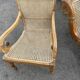 Colonial teak lounge: 3-seater sofa and 2 planter chairs.