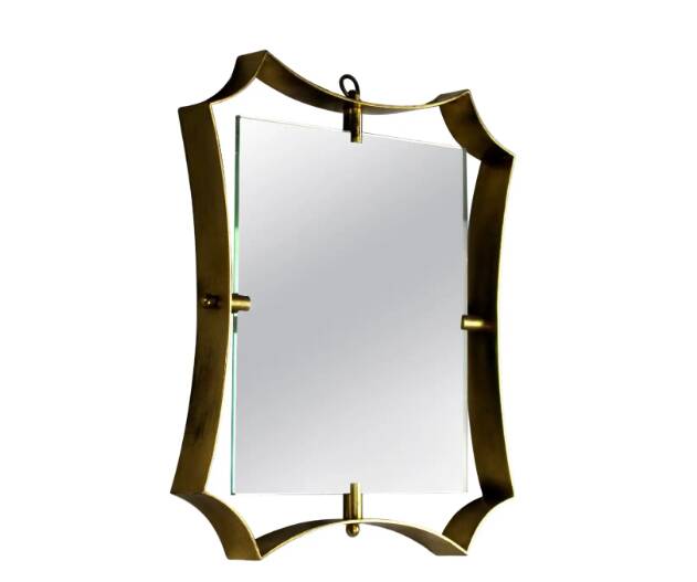 Italian Brass Mirror, 50s