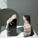 Black petrified wood bookend H17 L17 P6