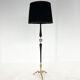 Brass, onyx & ebonized wood floor lamp, italy 1950