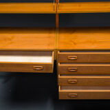 Danish teak ps modular wall units by preben sørensen for randers møbelfabrik, 1960s, set of 11