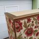 Wardrobe - wardrobe - Old - Wood - Floral Fabric - Artisanal