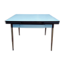Table de marque rotub en formica bleu clair