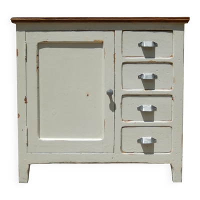 Ancien buffet / meuble de métier patiné en sapin plein de charme