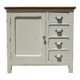 Antique sideboard / charming solid pine workshop furniture with a patina.