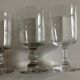 Set de 6 verres de table à pied mi 19e assortis